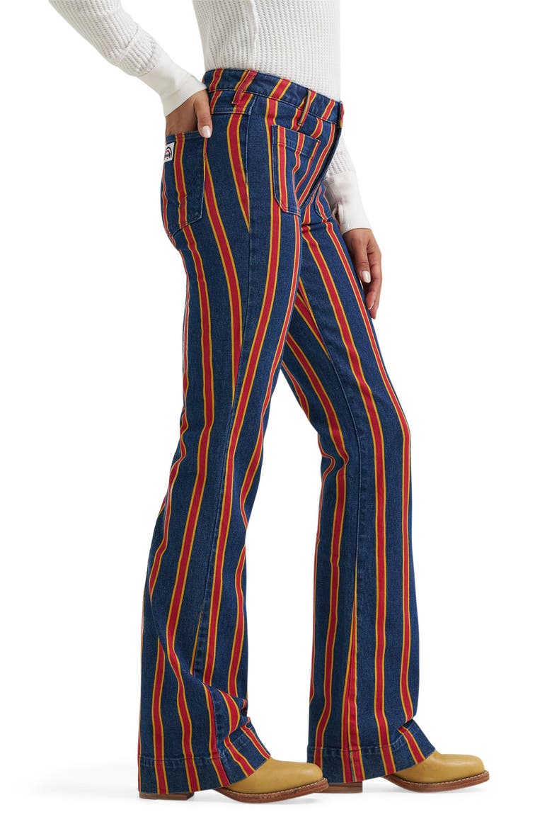 Rainbow High Waist Flare Jeans, Alternate, color, OFF TO THE RACES