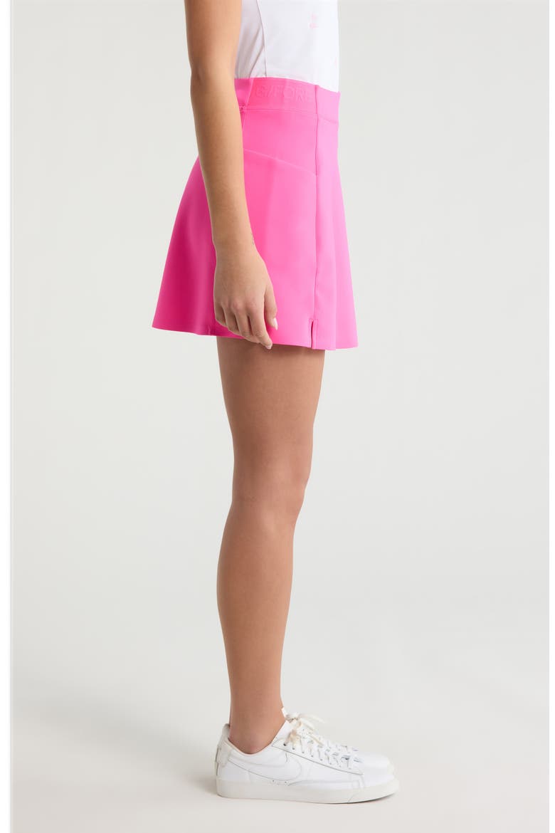 Knockout Mid Rise Scuba Knit Golf Skort, Alternate, color, KNOCKOUT PINK