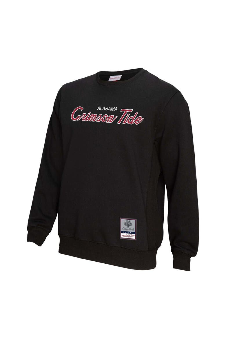Men's Mitchell & Ness  Black Alabama Crimson Tide Elite Script Pullover Sweatshirt, Alternate, color, Black