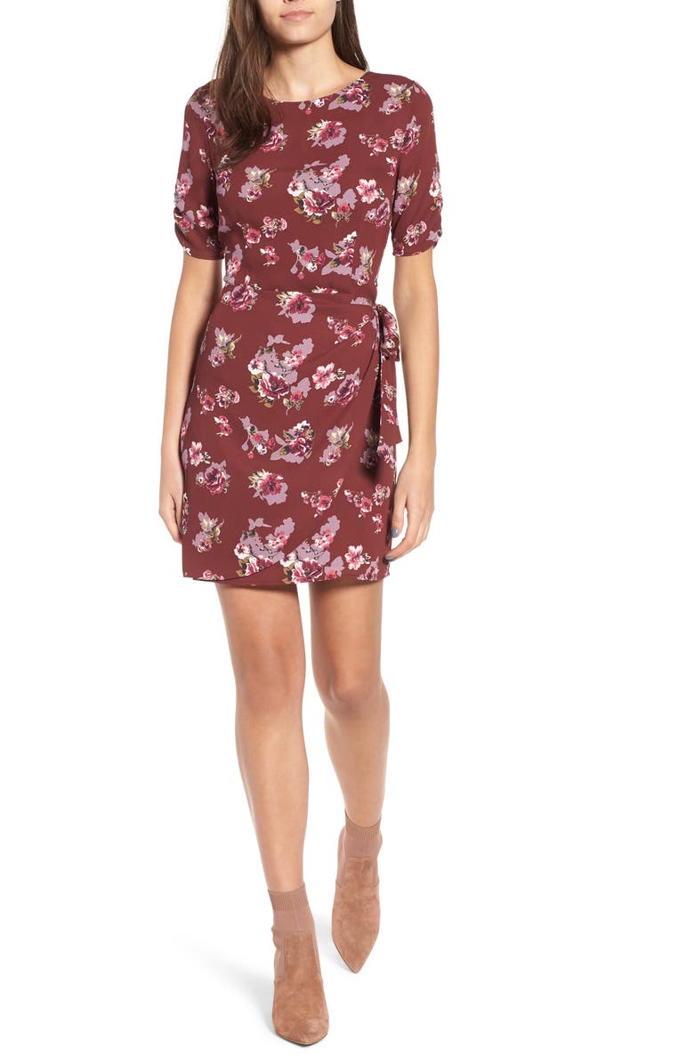 ASTR the Label Wrap Front Dress, Main, color, 