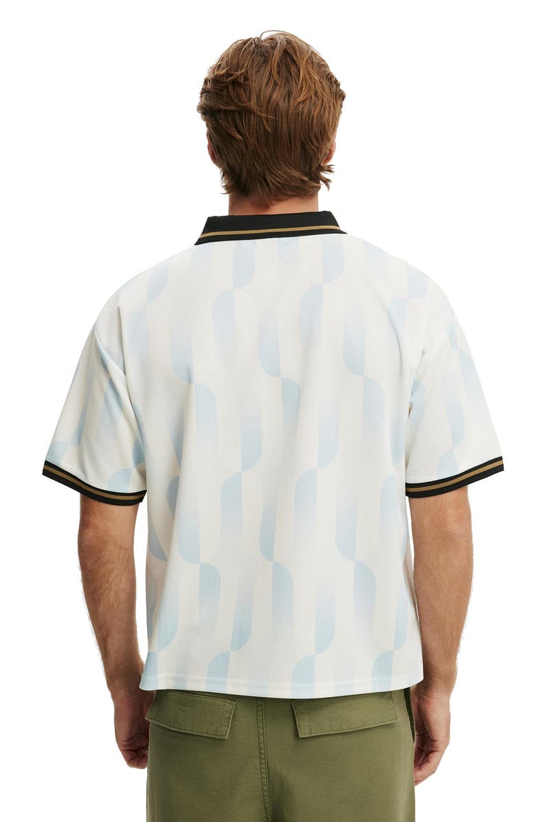 Cotton On Men's Cropped Sports Jersey, Alternate, color, Light Blue  Vintage White