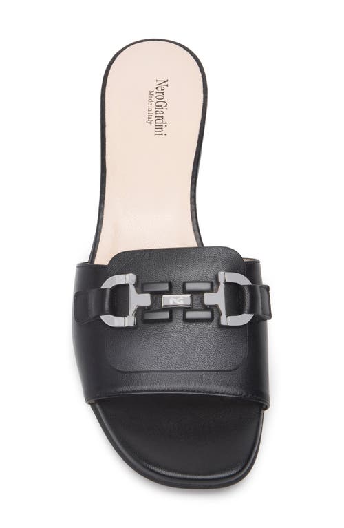 Nerogiardini Bit Slide Sandal In Black