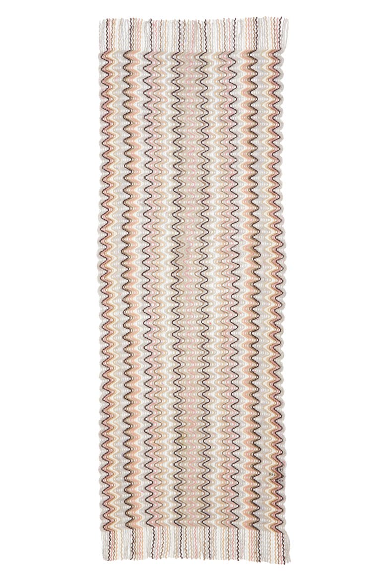Zigzag Fringe Scarf, Main, color, 0001 BEIGE MULTI
