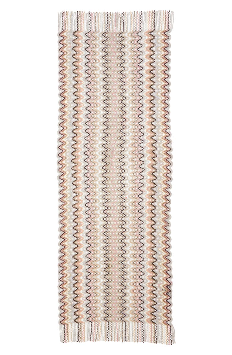 Missoni Zigzag Fringe Scarf, Main, color, 0001 Beige Multi