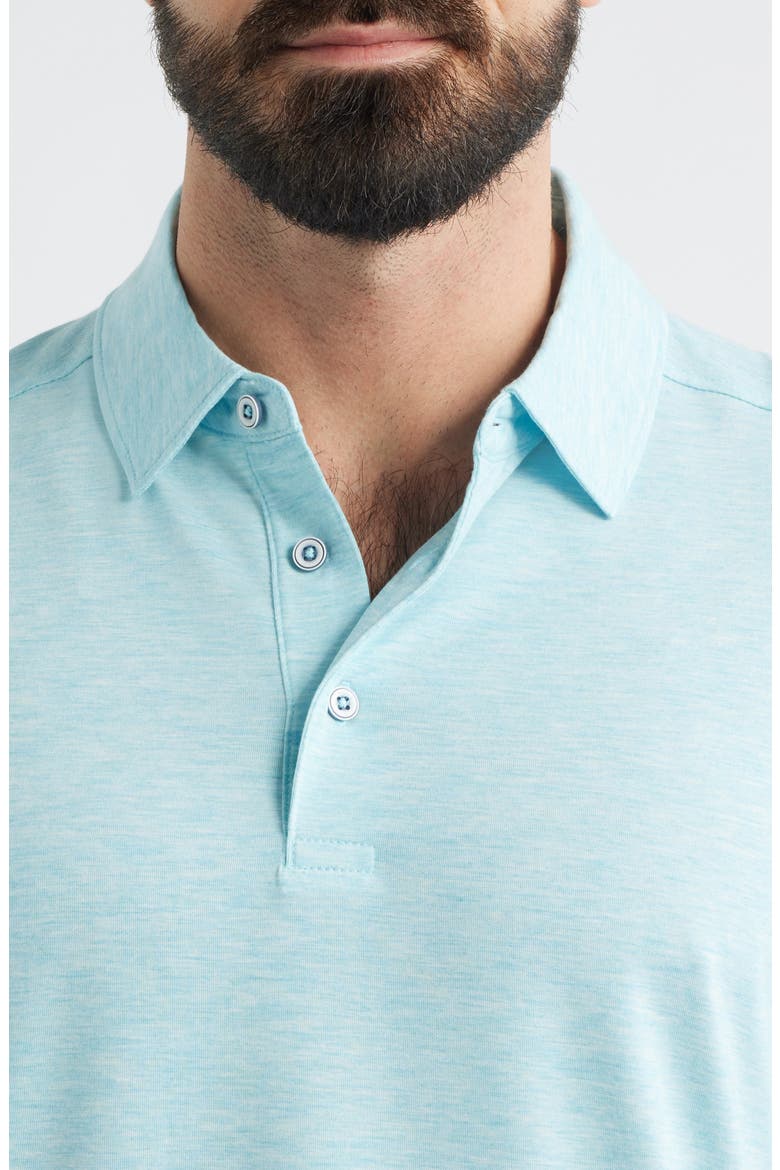 XC® Apex Performance Polo, Alternate, color, AQUA HEATHER