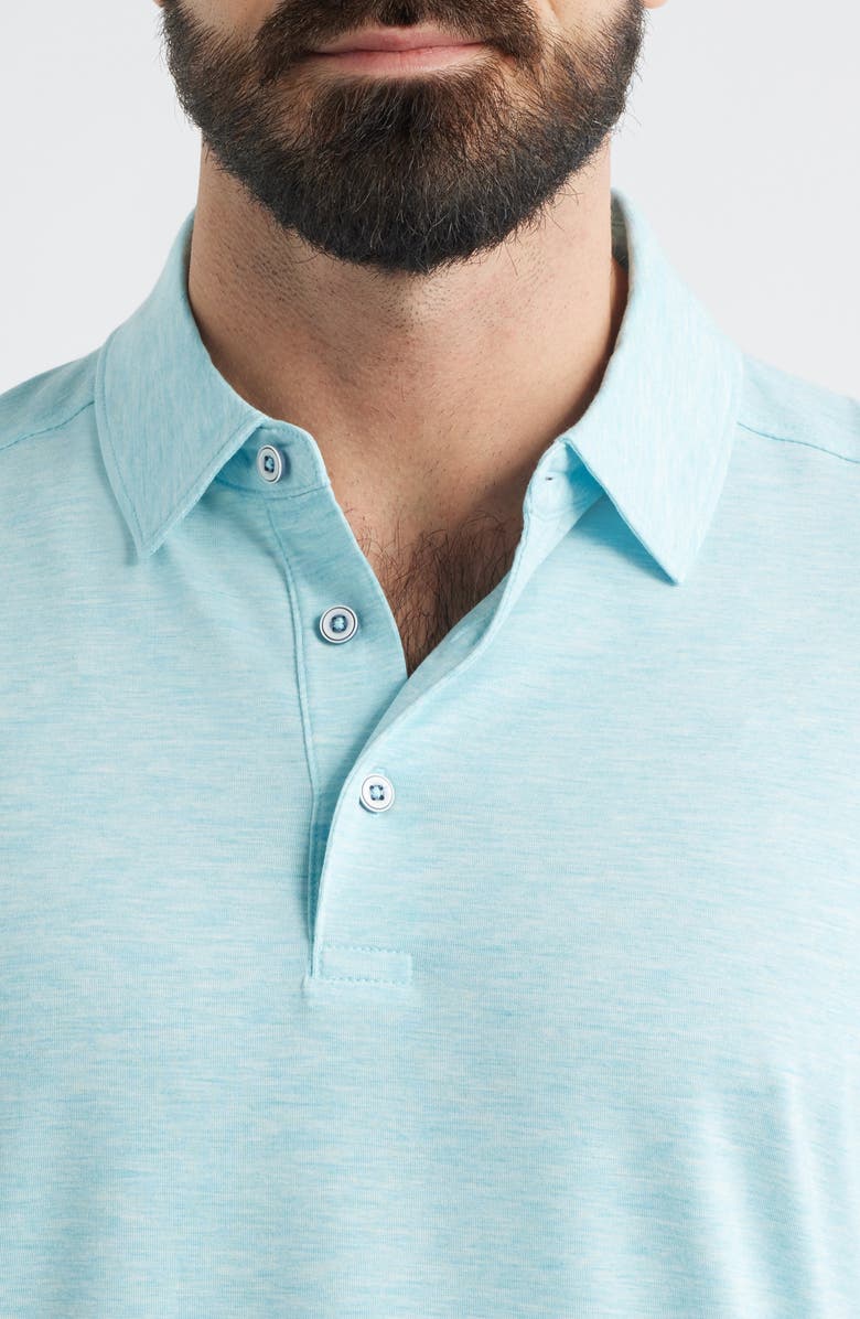 Johnston & Murphy XC<sup>®</sup> Apex Performance Polo, Alternate, color, Aqua Heather