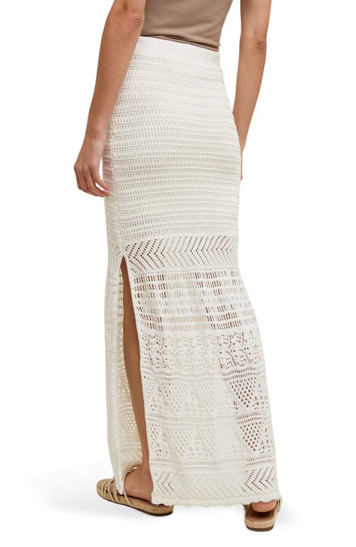 Wishlist Open Stitch Drawstring Cotton Midi Skirt
