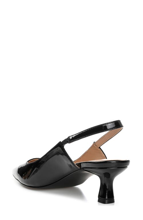 Shop Journee Collection Paulina Slingback Pump In Patent/black