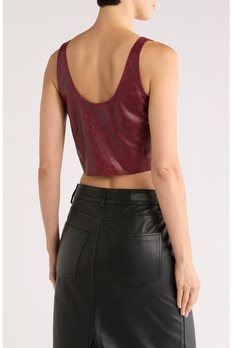 Cary Leather Tank Top, Alternate, color, BURGUNDY LEATHER