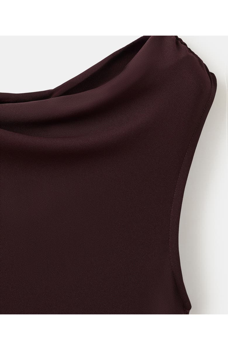 MANGO Ruched Maxi Dress, Alternate, color, Wine