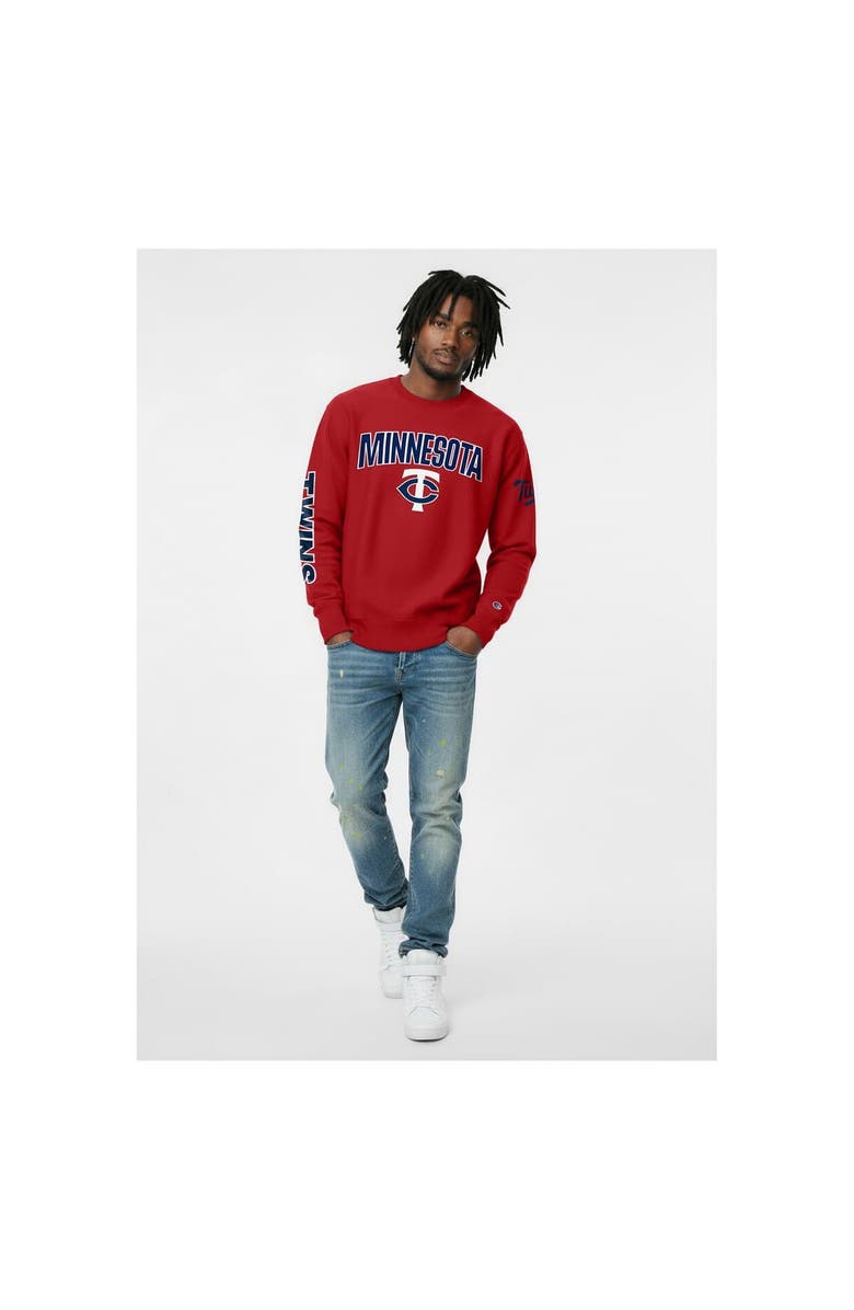 Champion Men's Champion Red Minnesota Twins Reverse Weave Chenille Sweatshirt, Main, color, Red