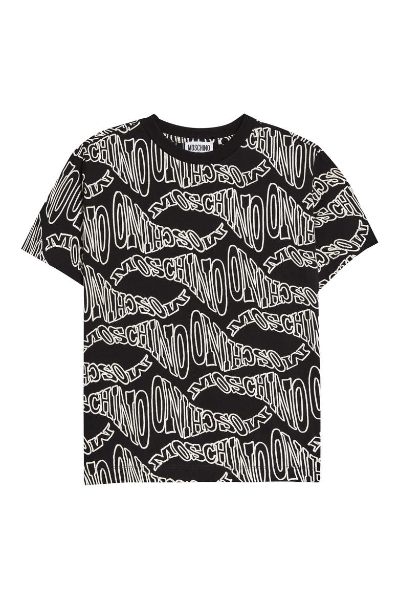 Twisted Logo Graphic Tee, Main, color, BLACK