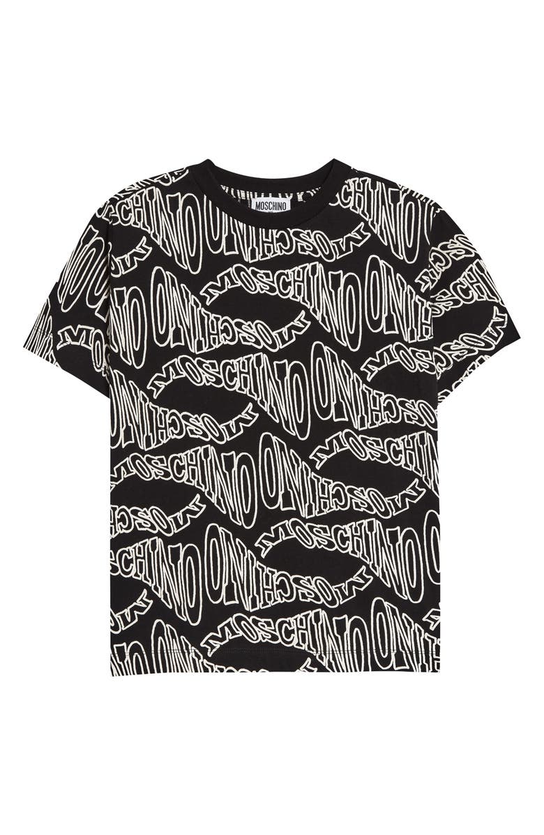 Moschino Twisted Logo Graphic Tee, Main, color, 