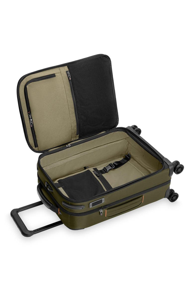 ZDX Essential 22-Inch Expandable Carry-On Spinner Suitcase, Alternate, color, HUNTER