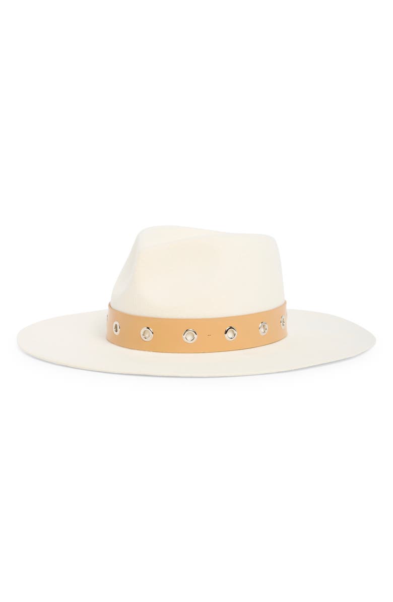 Nordstrom Wide Brim Wool Felt Adjustable Panama Hat, Main, color, Ivory