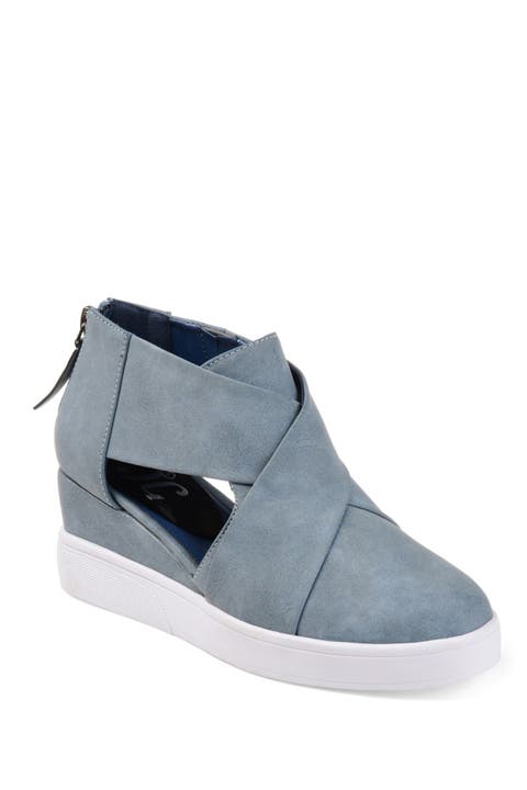 JOURNEE Seena Crossover Platform Wedge Pump (Women)