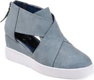 Journee Collection JOURNEE Seena Crossover Platform Wedge Pump