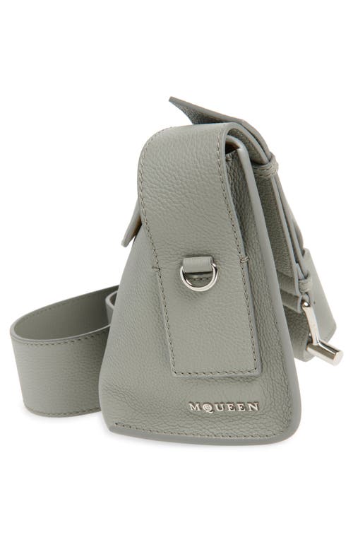Alexander Mcqueen Mcqueen T-bar Sling Leather Crossbody Bag In Cool Grey/silver
