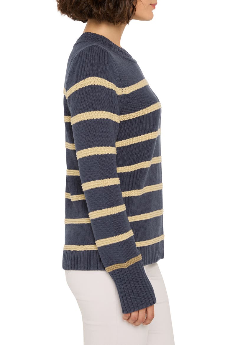 Go to Stripe Cotton Sweater, Alternate, color, INDIGO MULTI