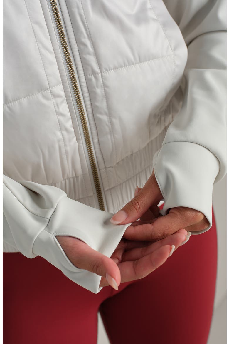 Chalet Quilted Water Repellent Jacket, Alternate, color, SALT