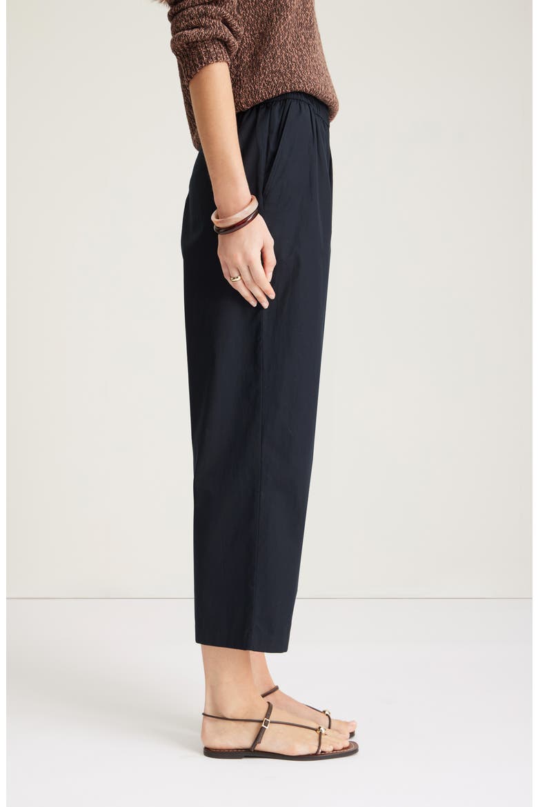 Cotton Poplin Pants, Alternate, color, BLACK