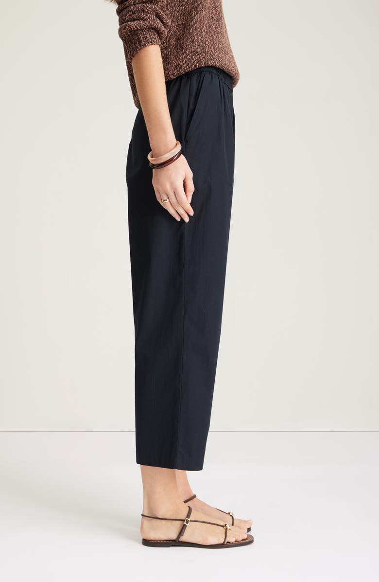 Nordstrom Cotton Poplin Pants, Alternate, color, Black