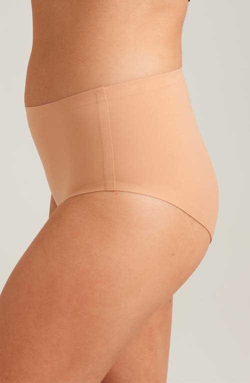 Saalt Seamless High Waist Briefs In Brown