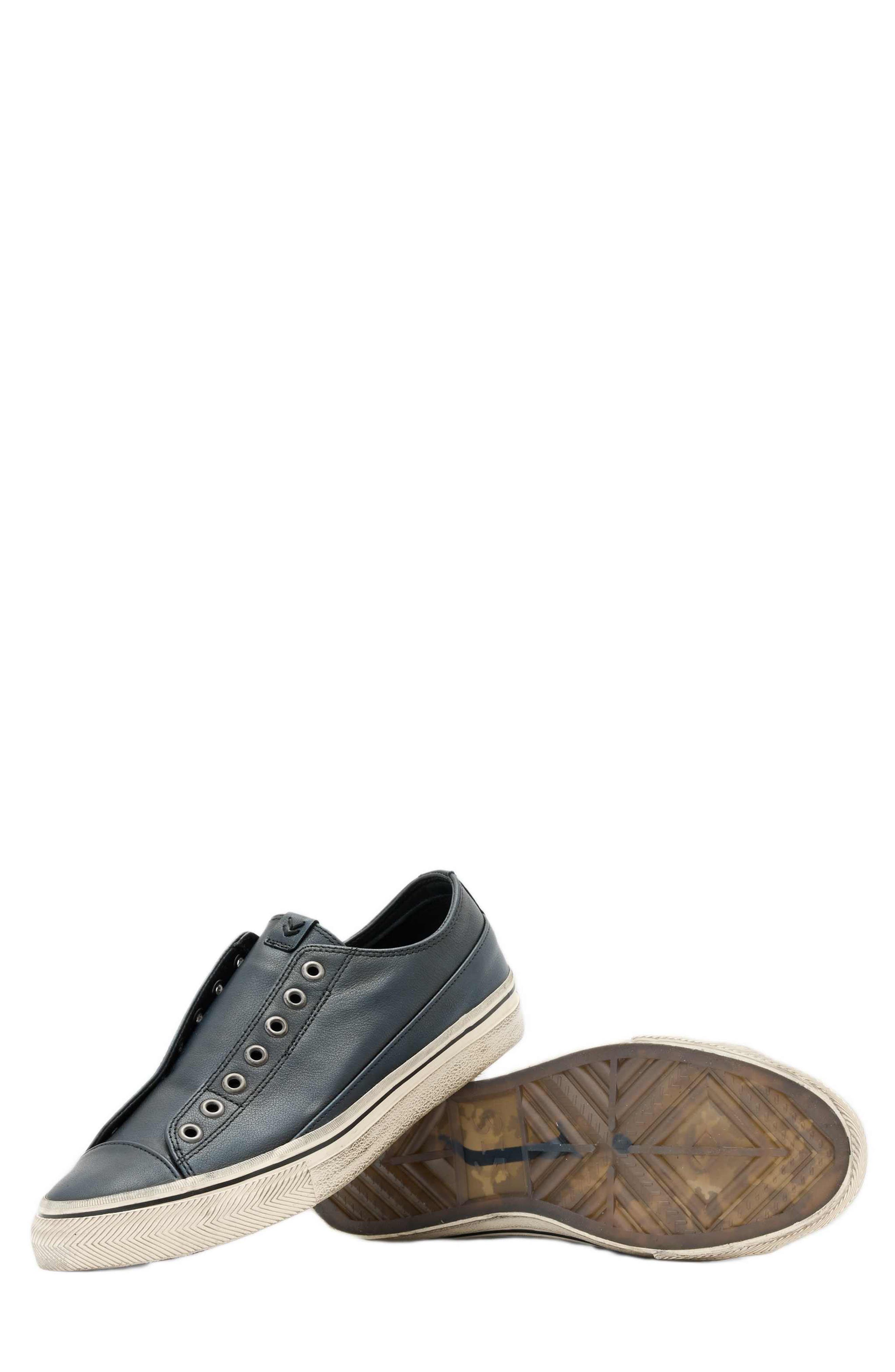 Laceless Low Top Sneaker, Alternate, color, NAVY