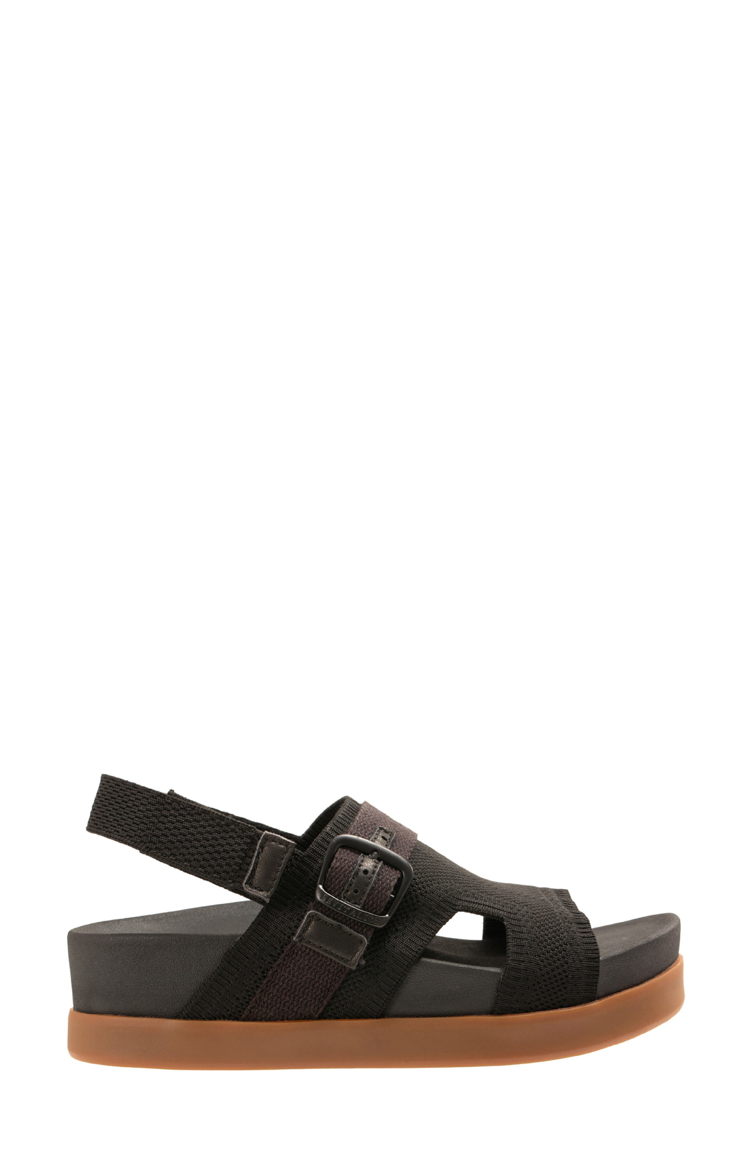 Remi Arch Support Flatform Sandal, Alternate, color, BLACK