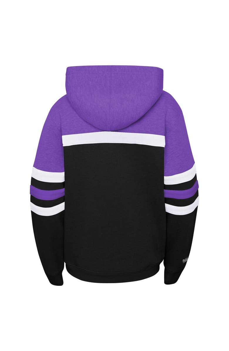 Mitchell & Ness Youth Mitchell & Ness Purple/Heather Gray Toronto Raptors Hardwood Classics Head Coach Pullover Hoodie, Alternate, color, Purple