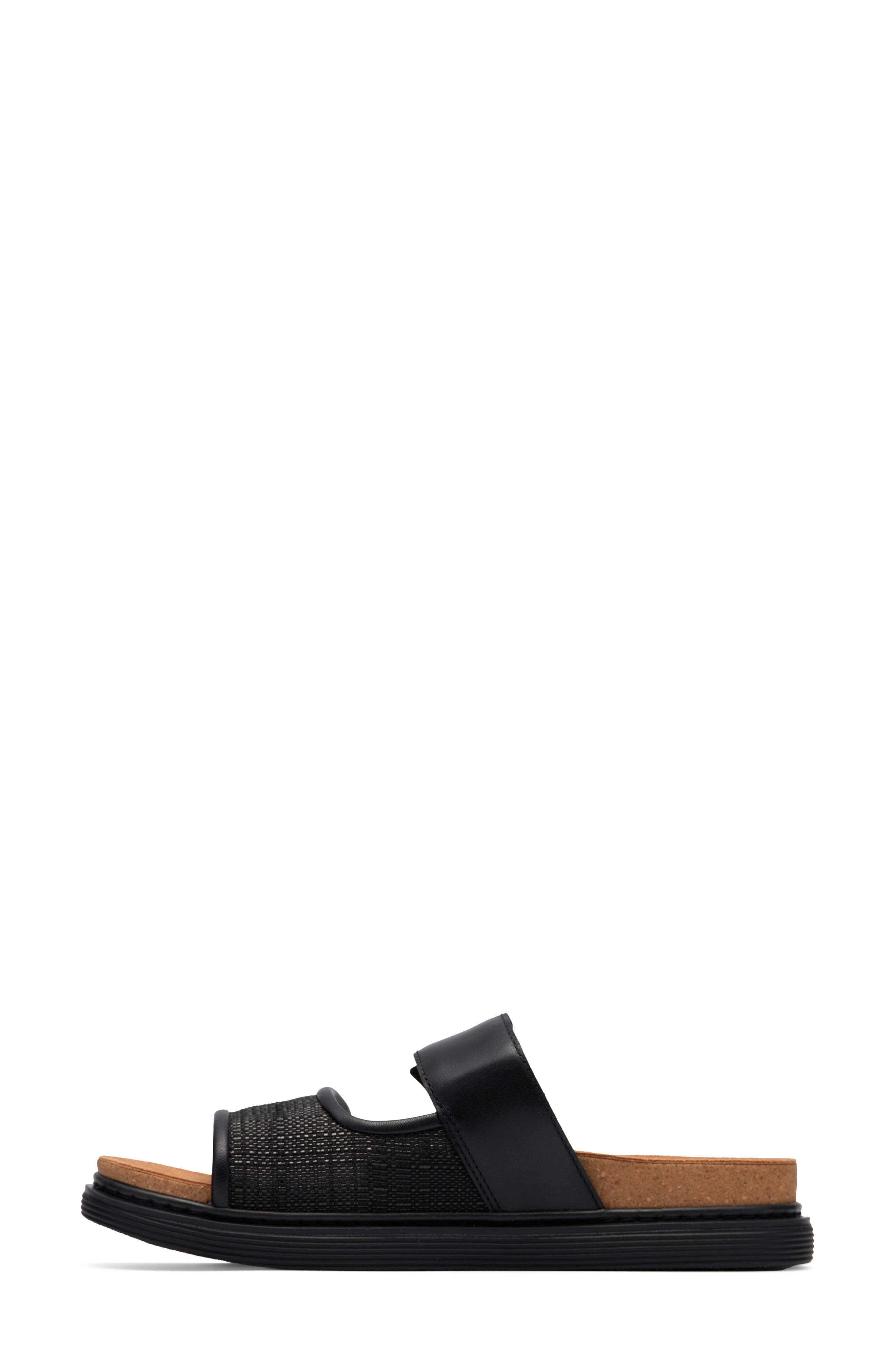 Clarks<sup>®</sup> Arwell Step Sandal, Alternate, color, Black Leather