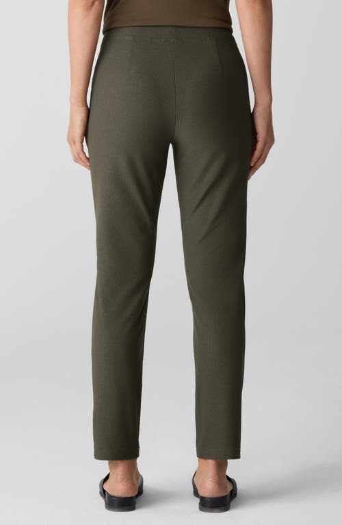 Eileen Fisher Slim Ankle Pants In Green