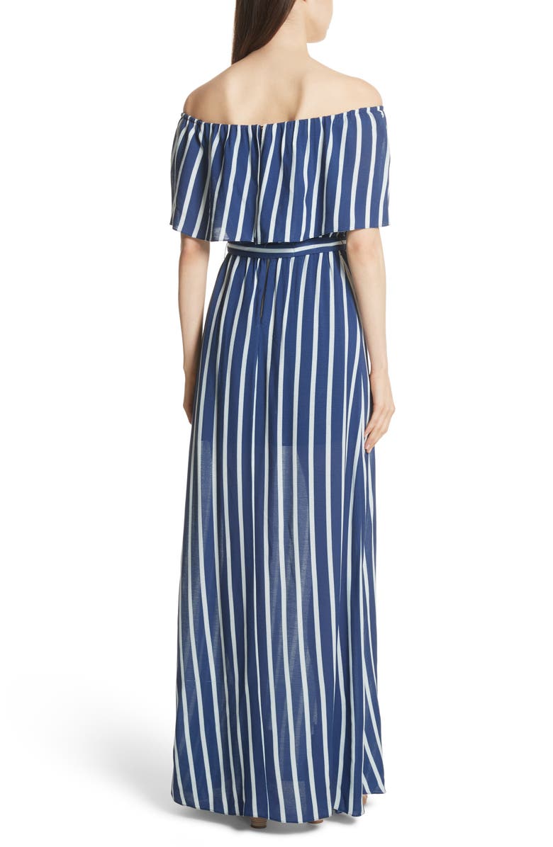 Alice + Olivia Grazi Off the Shoulder Maxi Dress, Alternate, color,