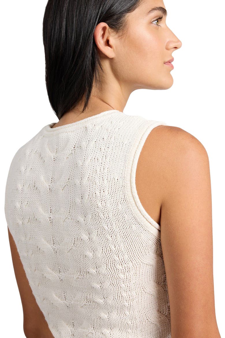 Linen Cable Knit Tank, Alternate, color, NATURAL MELANGE