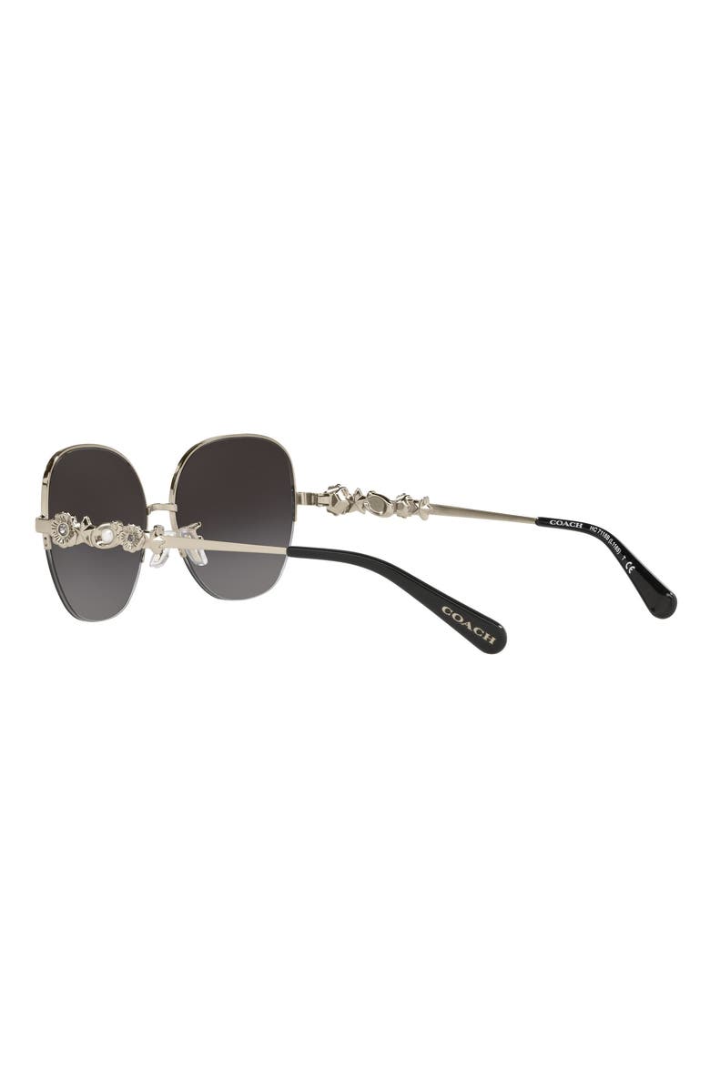 COACH 57mm Gradient Square Sunglasses, Alternate, color, Light Gold / Dark Gray