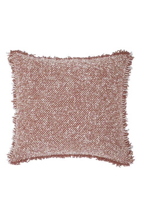 Heathered Fringe Accent Pillow