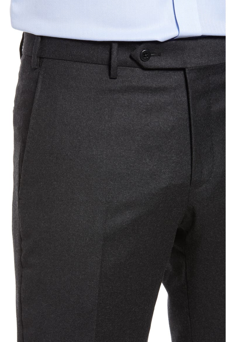 Parker Flannel Trousers, Alternate, color, DARK GREY