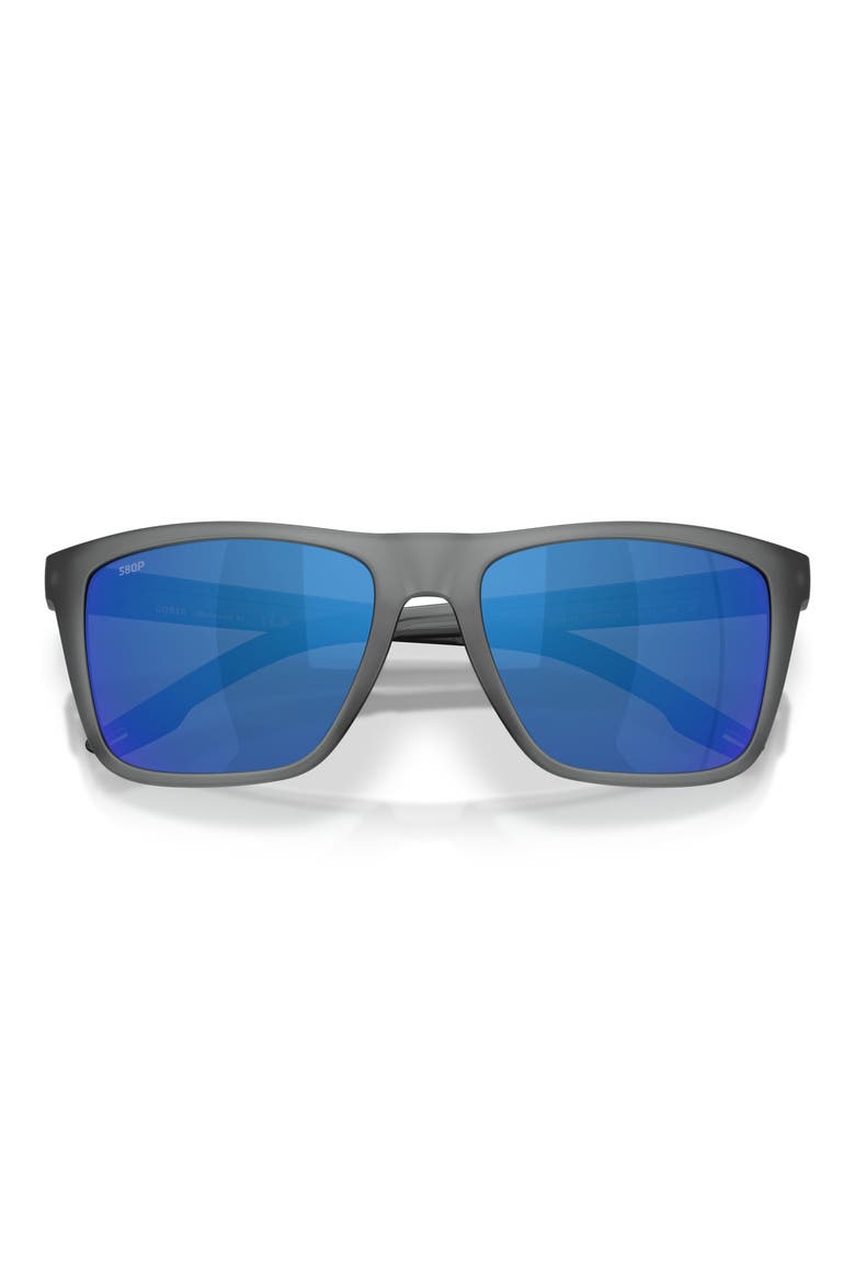 Mainsail XL 59mm Mirrored Polarized Square Sunglasses, Alternate, color, GRAY SMOKE / BLUE MIRROR 580P