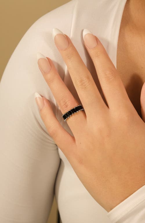 Sterling Forever Caroline Rainbow Cubic Zirconia Eternity Ring