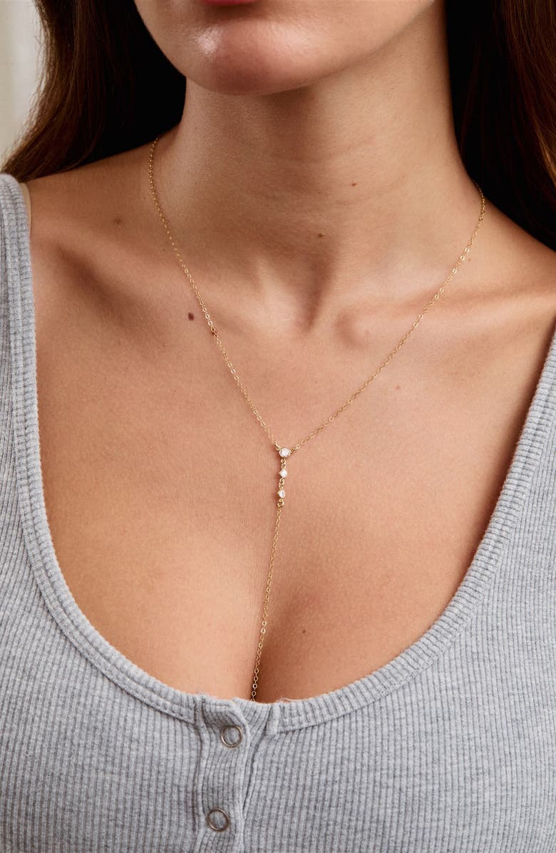 Set & Stones Miley Lariat Necklace, Alternate, color, Gold