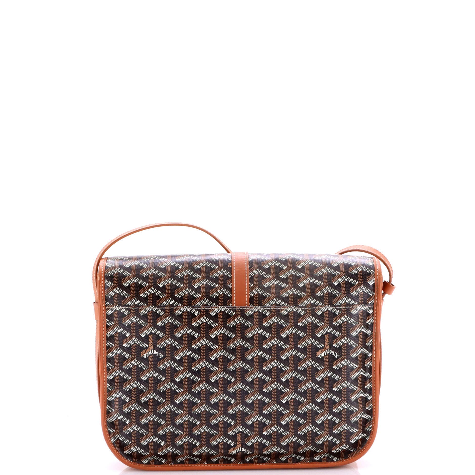 Pre-Owned Goyard Belvedere II Messenger Bag Coated Canvas MM, Alternate, color, Brown