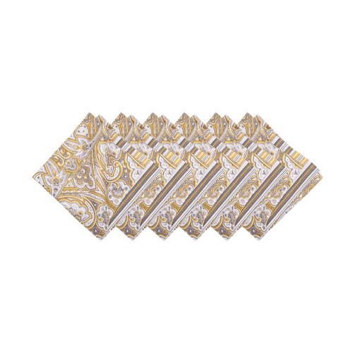 C & F Home C&f Home Shay Damask Napkin Set Of 6 In Brown