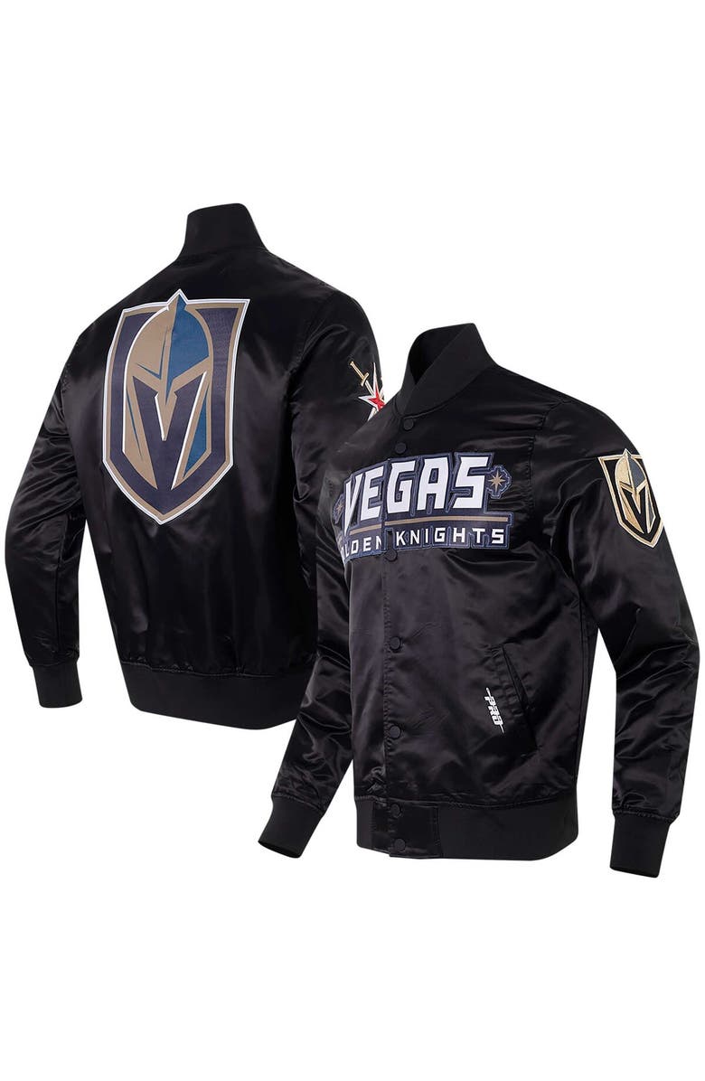 PRO STANDARD Men's Pro Standard Black Vegas Golden Knights Classic Satin Full-Snap Jacket, Main, color, Black