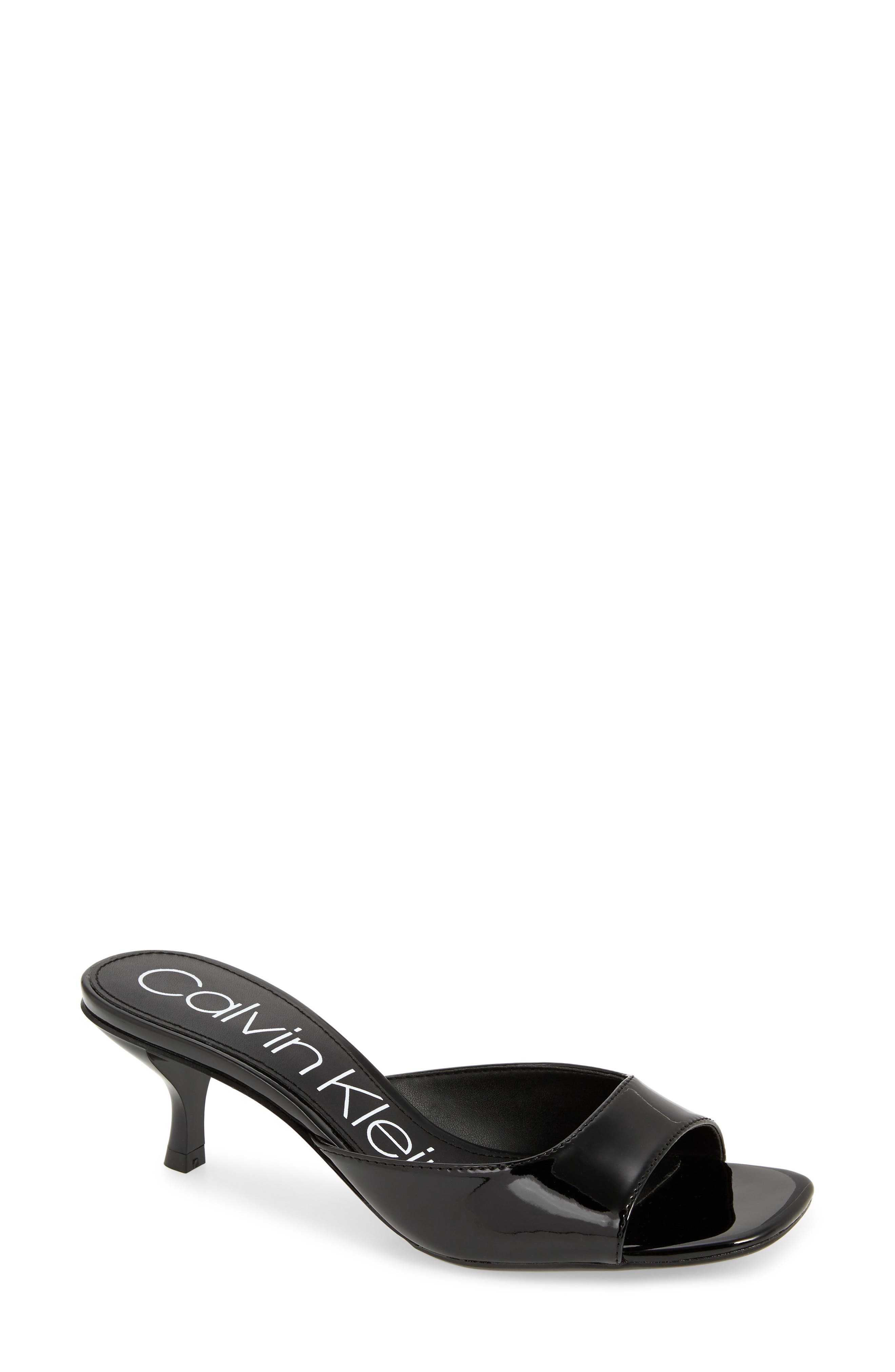 Calvin Klein Mega Kitten Heel Slide Sandal, Main, color, 