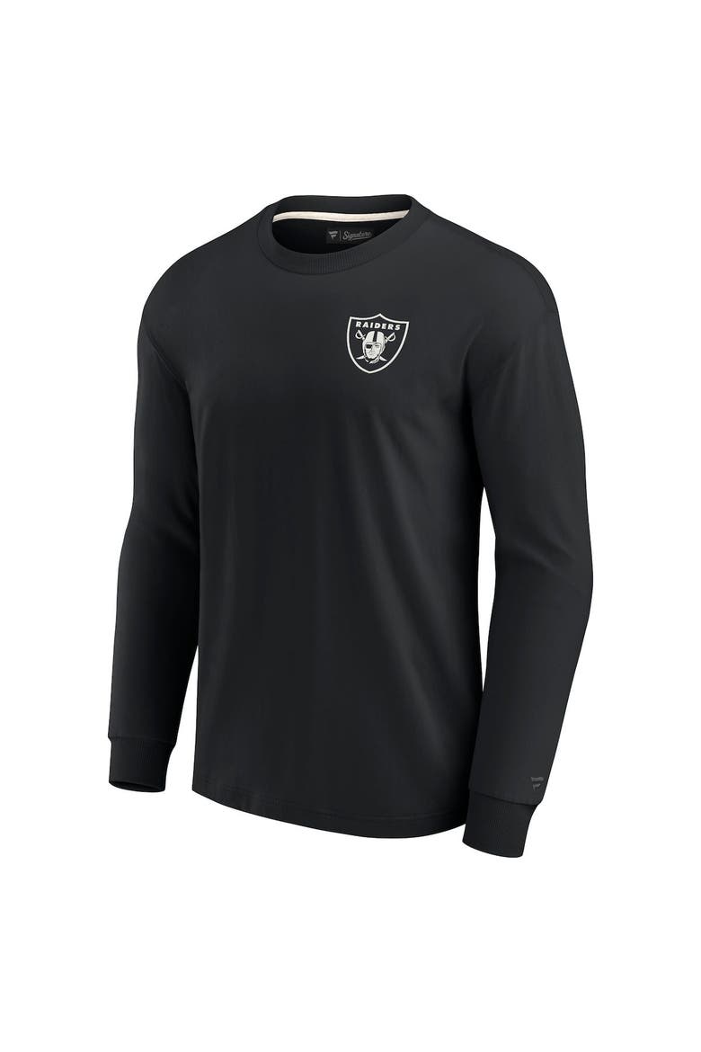 Unisex Fanatics Signature Black Las Vegas Raiders Elements Super Soft Long Sleeve T-Shirt, Alternate, color, Black