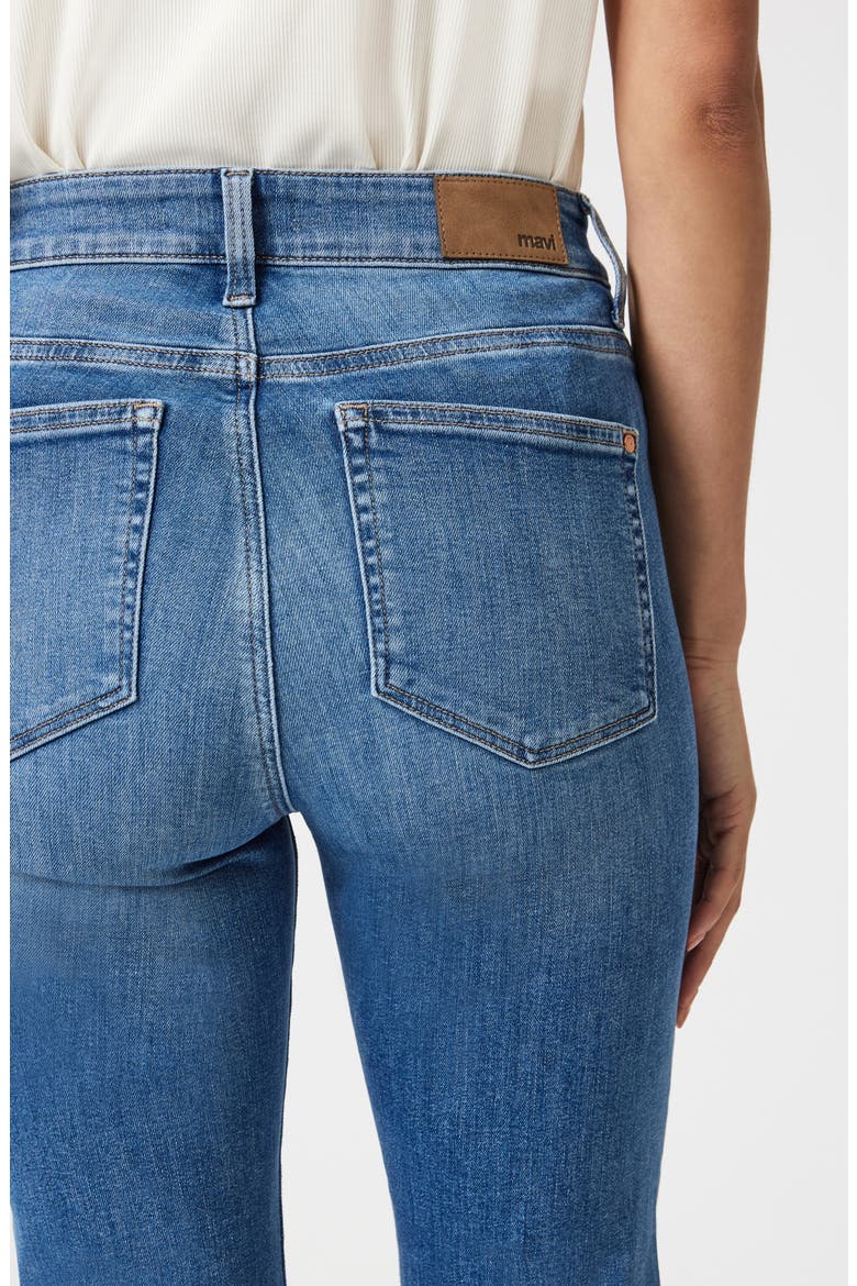Anika High Waist Crop Flare Jeans, Alternate, color, MID BRUSHED FLEX BLUE