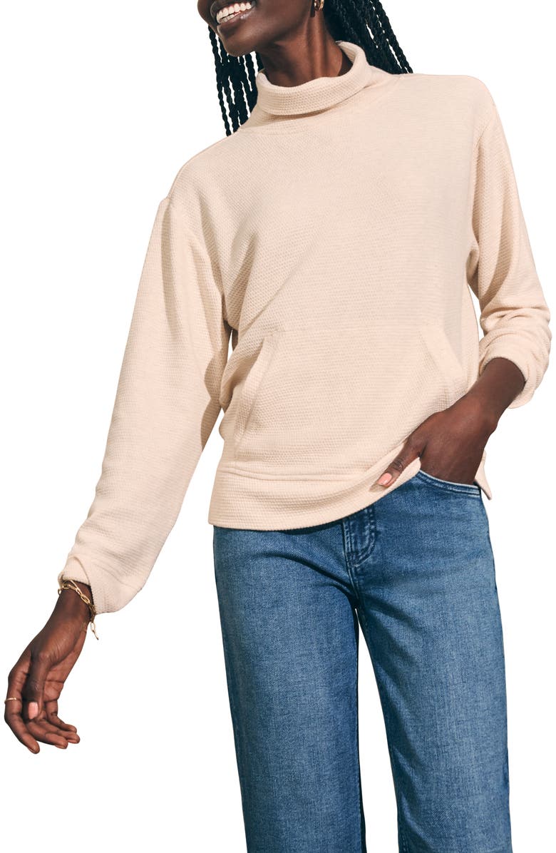 Faherty Surf Turtleneck Waffle Knit Sweater, Main, color,