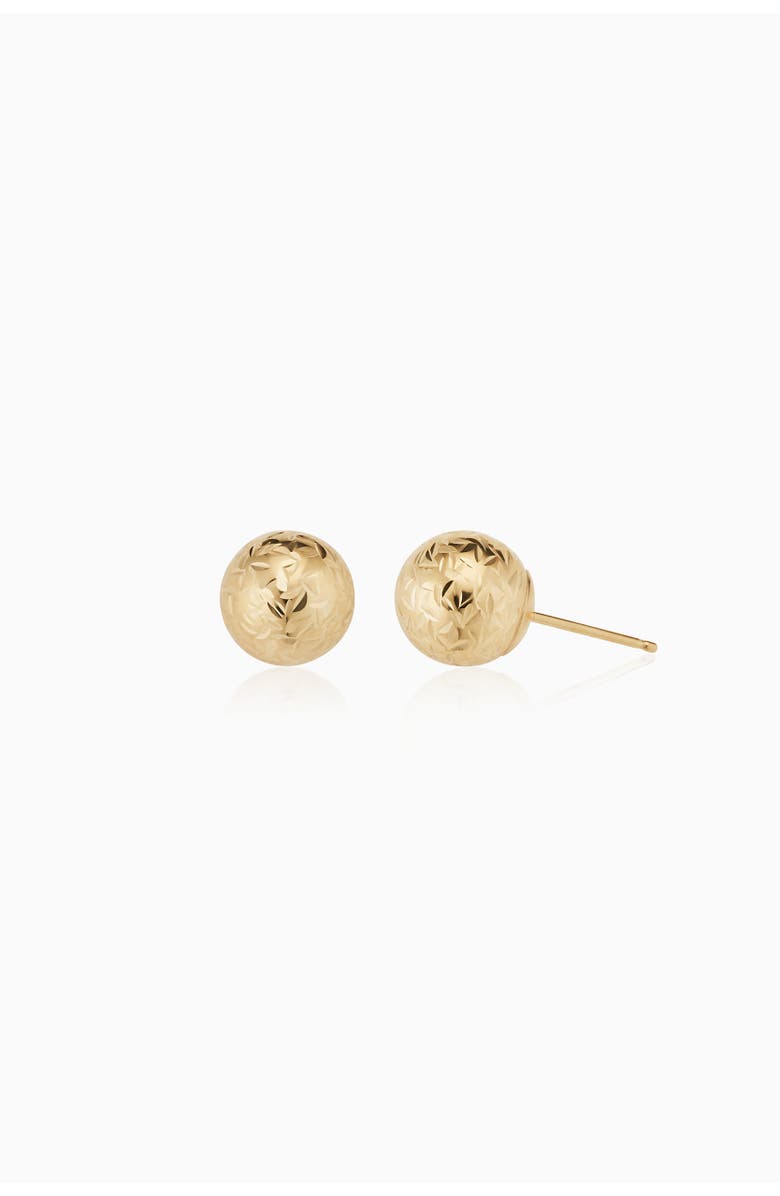 Oradina 14K Gold Celebration Ball Studs Earrings, Alternate, color, Yellow Gold