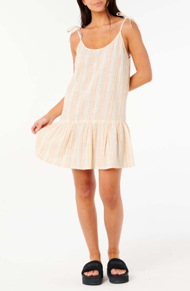 Rip Curl Surf Stripe Cover-Up Dress, Main, color, Beige Multi