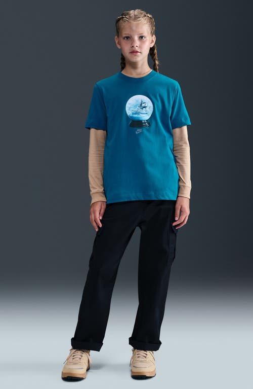 Nike Kids' Snow Globe Graphic T-shirt In Blue